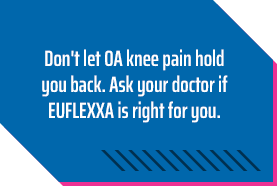 Don't let OA knee pain hold you back. Ask your doctor if Euflexxa is right for you.